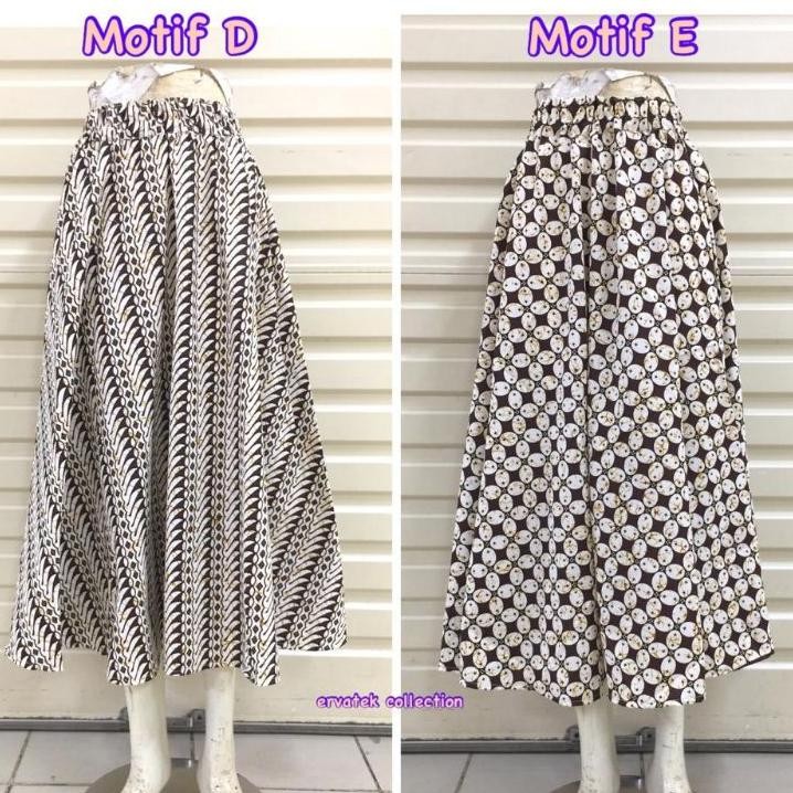 Rok Klok Batik Rk09 Maxi Skirt 7/8 Bawahan Wanita Batik Rok Lebar Klok El Payung