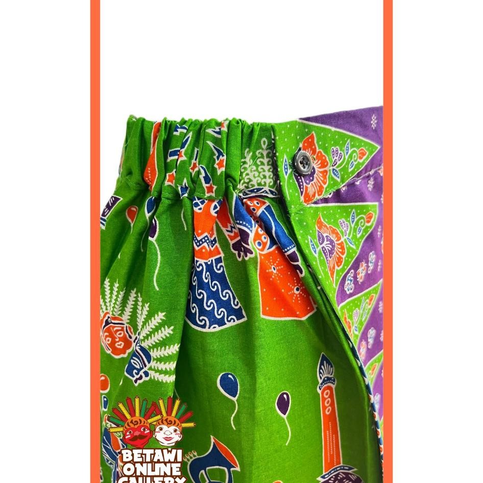 Rok Tumpal Batik Betawi Full Karet / Rok Batik Betawi / Rok Tumpal