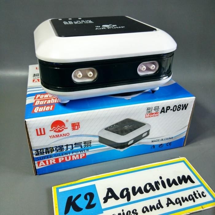 Yamano Air Pump Ap-08W Ap 08 Oksigen 4 Lubang Titik Aquarium Kolam