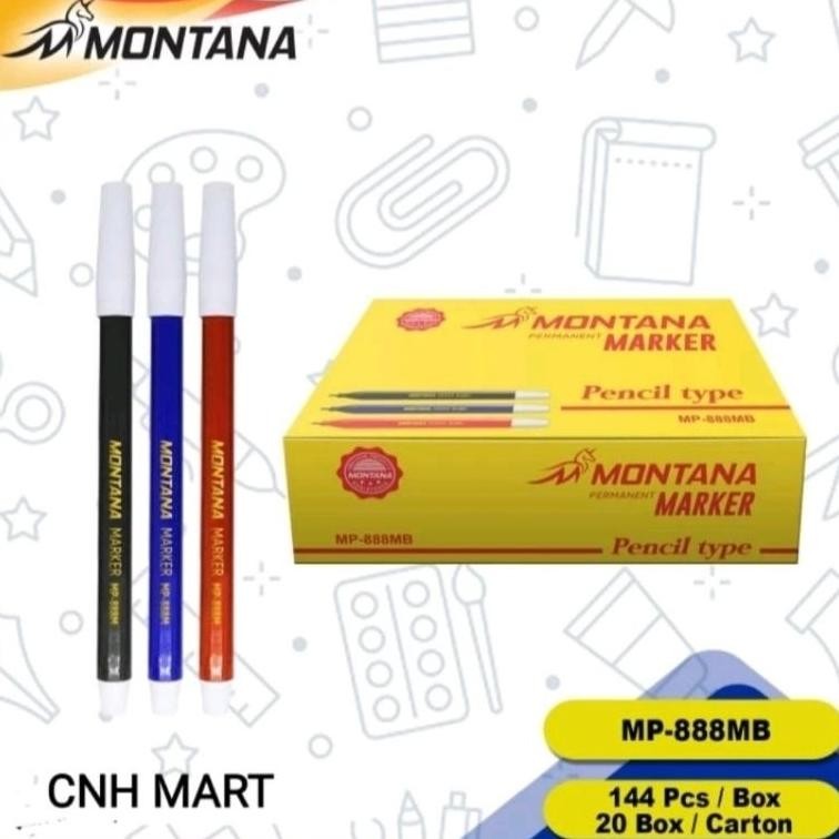 

Grosir 1Box Spidol Montana Hitam Kecil Spidol 888
