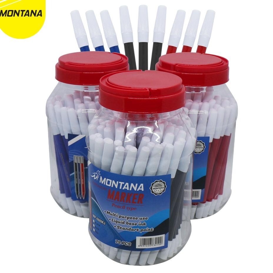 

Montana Spidol Marker Permanent Kecil Jar / Spidol Permanent / Mp-888Mj