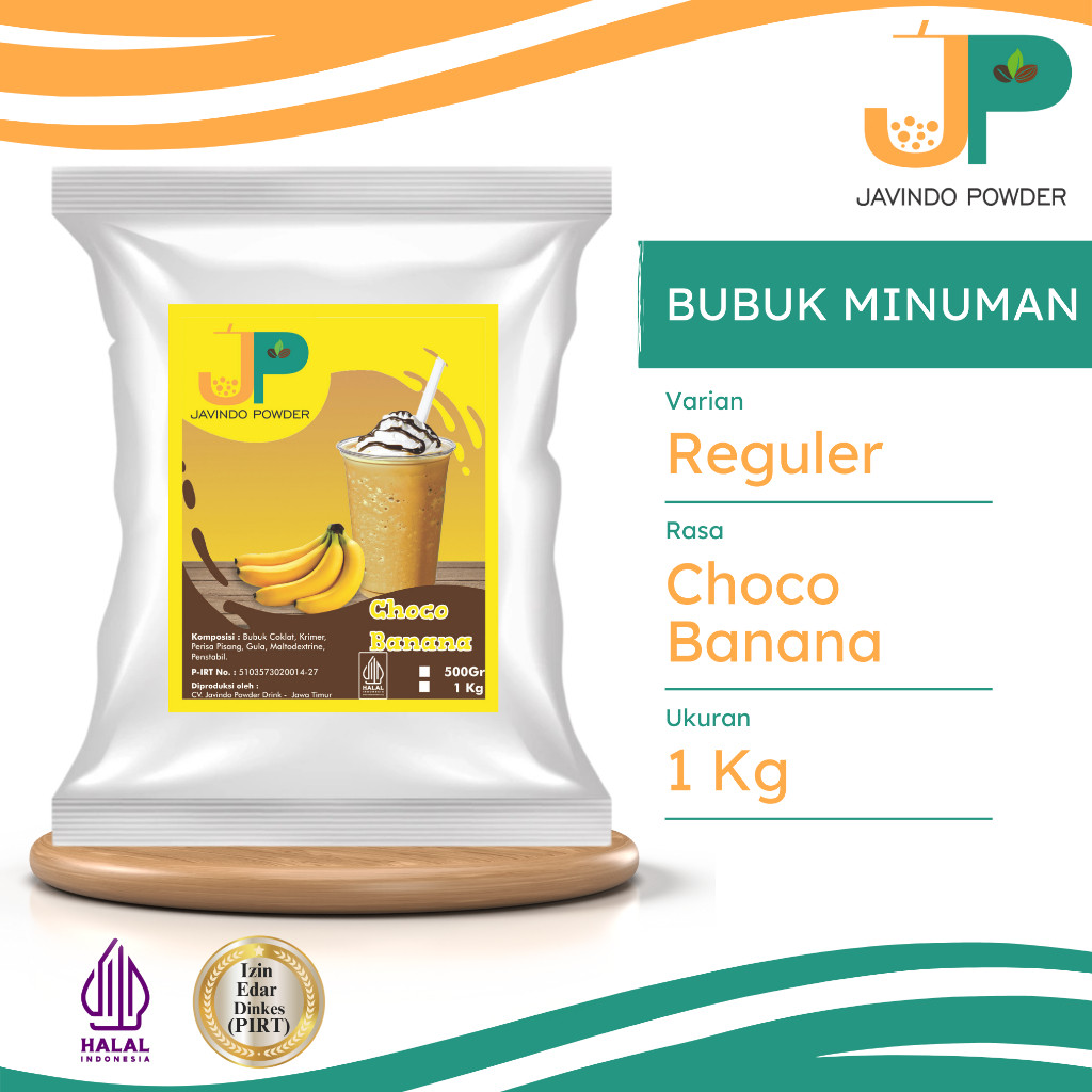 

JAVINDO Bubuk Minuman Reguler Rasa Choco Banana / Cokelat Pisang 1 Kg Javindo Powder