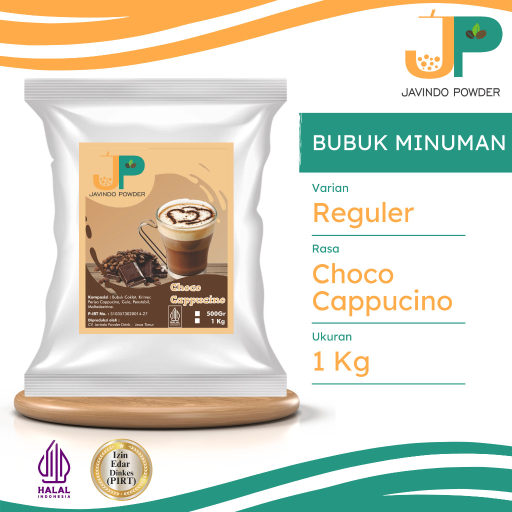 

JAVINDO Bubuk Minuman Reguler Rasa Choco Cappucino / Cokelat Cappuccino 1 Kg Javindo Powder