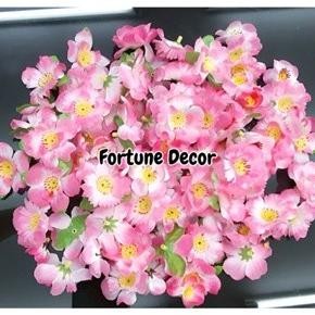 Kuntum bunga sakura meihua plastik mekar hanya kelopak hiasan imlek CS