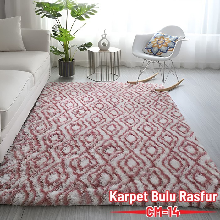 Bisa COD KARPET BULU RASFUR KARPET LANTAI RUANGAN UK 120x180 KARPET LANTAI BULU - CM-14 DW147