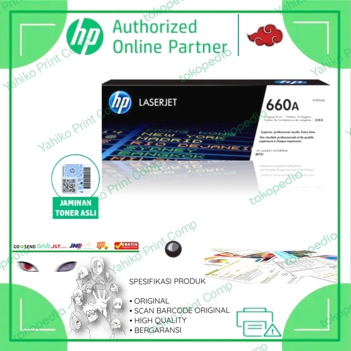 Toner Hp 660A Black Original Imaging Drum Laserjet Cartridge W2004A