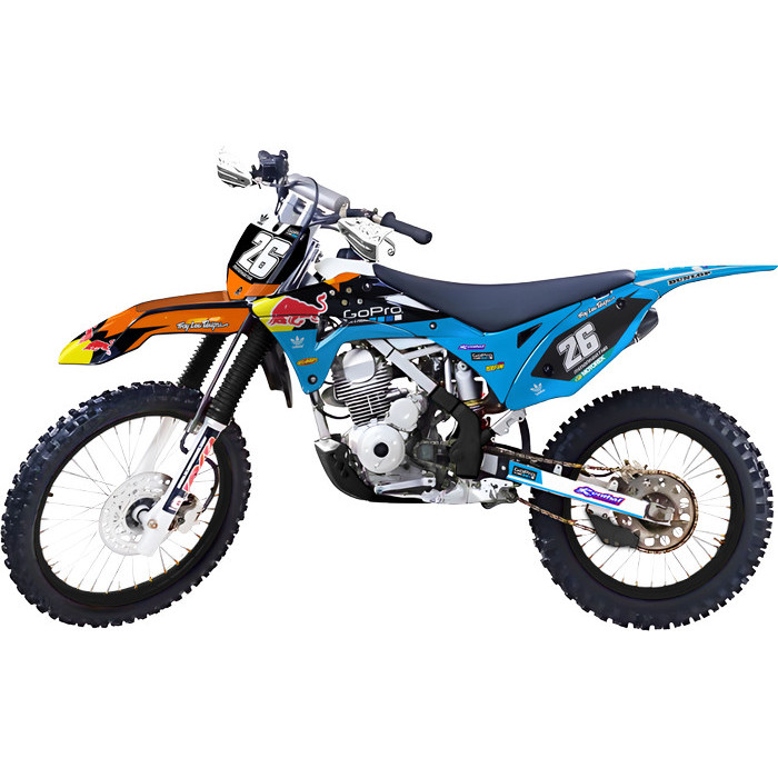 Decal Klx Gordon Full Body Orange Cyan Red Bull G-A13