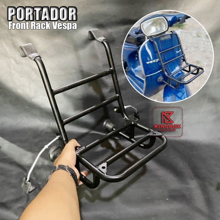 Front Rack Rak Depan Vespa Super Sprint Vbb Px Excel Portador Hitam