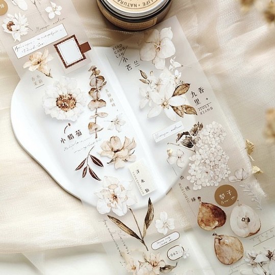 

Freckles Tea Brown White Tea Washi and PET Tape