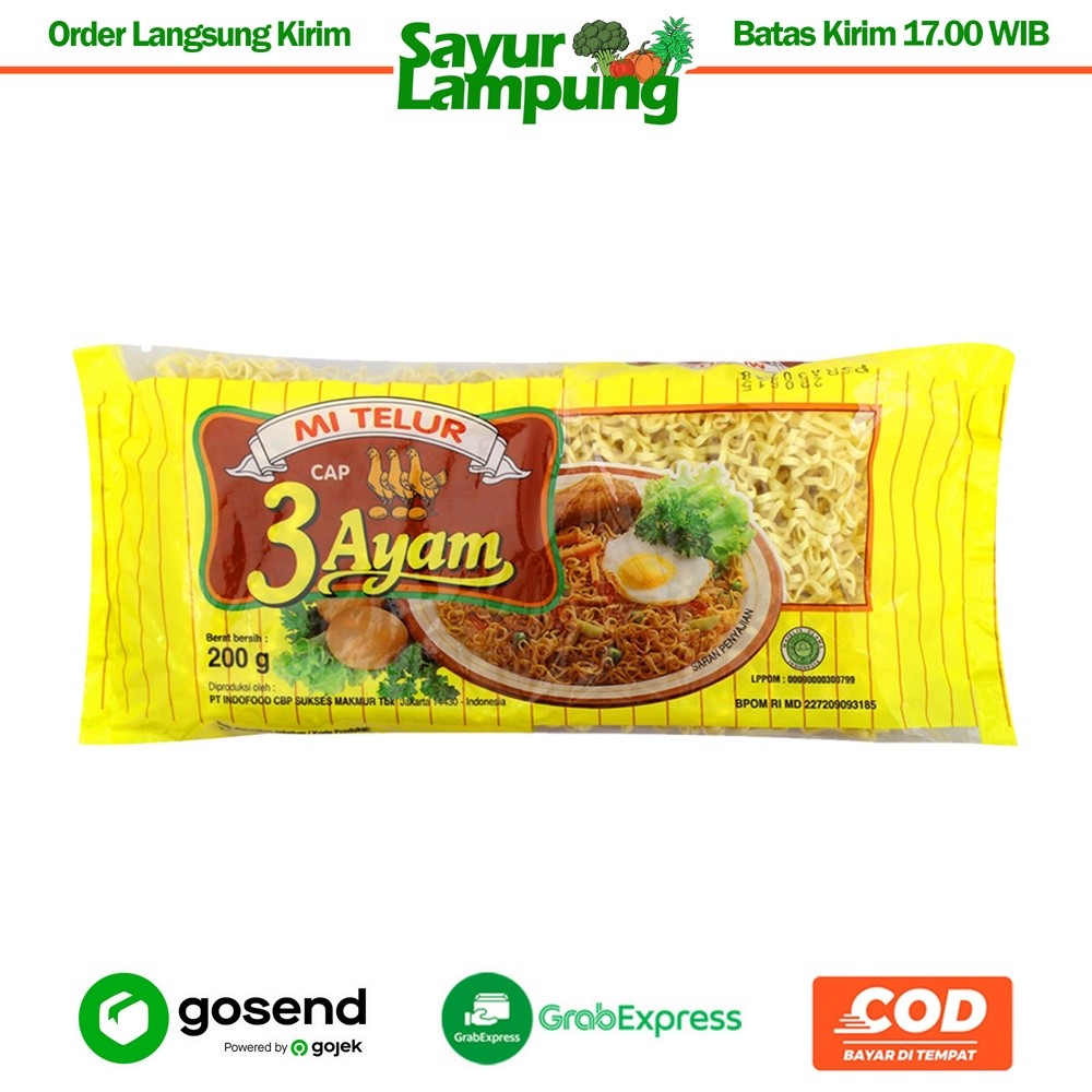 

Mie Telur 3 Ayam - Sayur Lampung