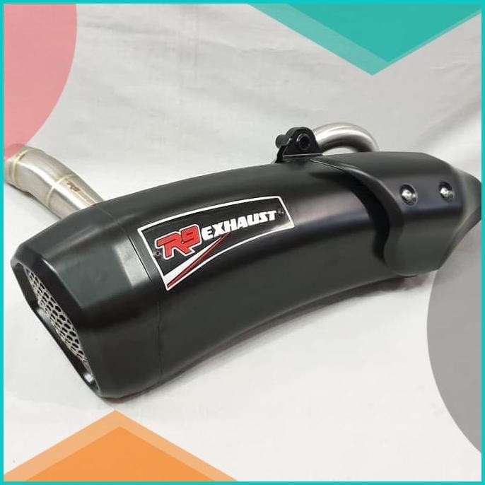 Knalpot Racing R9 Maxxi Series Stainless Black Yamaha N Max / NMax 11O