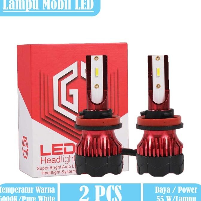 Sale Lampu Mobil LED 55 W H11 Anti Panas 12000 LM 2 PCS