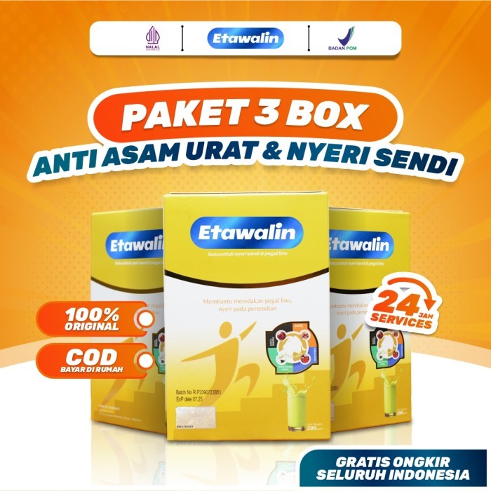 

3 Box Etawalin Susu Etawa Herbal Atasi Nyeri Sendi dan Asam Urat