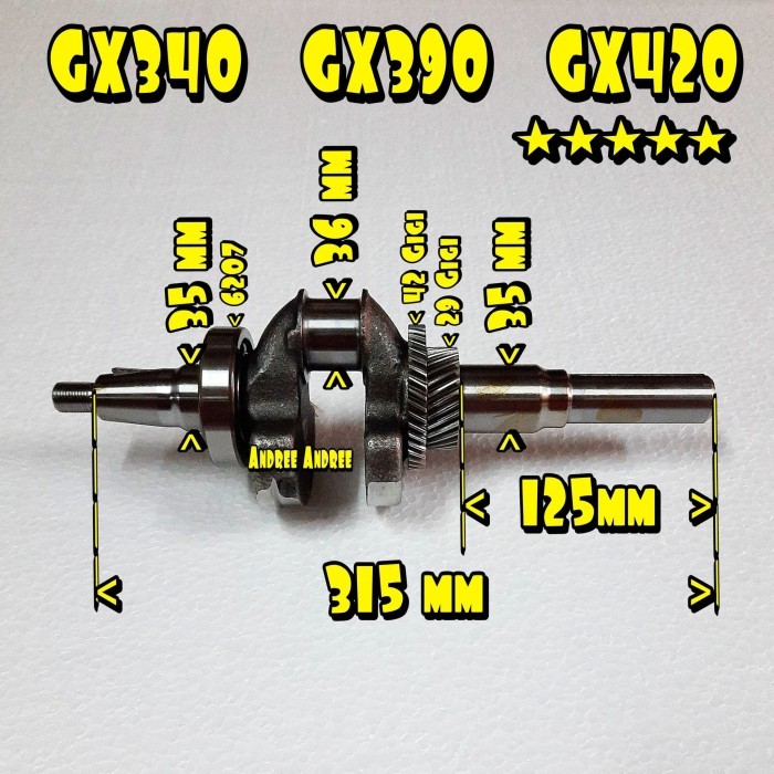 Gx-340 Gx-390 Crankshaft Kruk As Engine Honda China Gx390 Gx 390 420