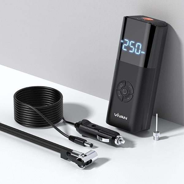 Vivan Vti02 Tire Inflator Pompa Ban Elektrik Mobil Motor Sepeda Bola
