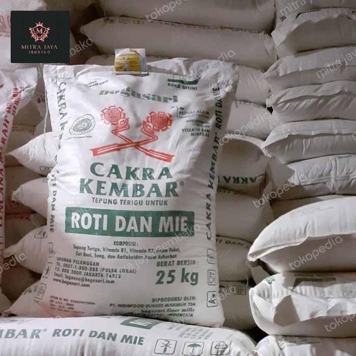 

GOSEND ~ Terigu Cakra Kembar - 25 kg ( karung )