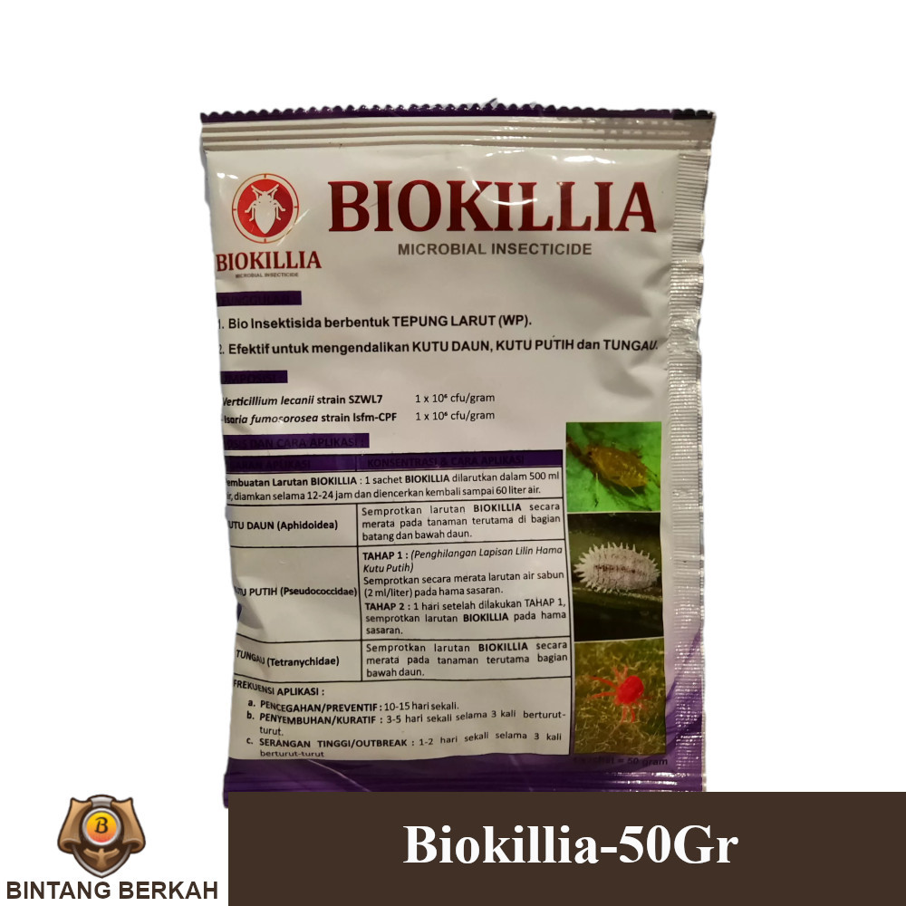 Biokillia 50 Gram Insektisida Biologi Pertanian
