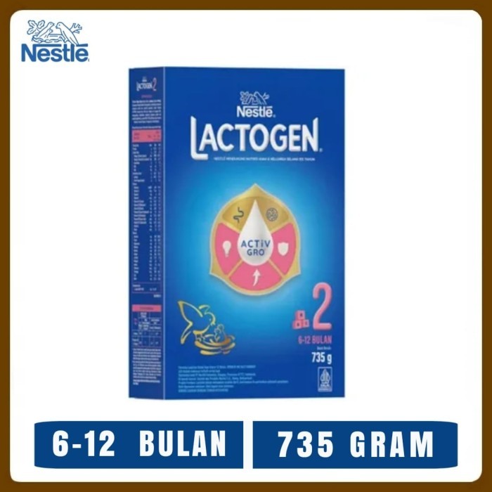 Lactogen 2 735 Gram Susu Lactogen Nestle 6-12 Bulan Susu Bayi Formula