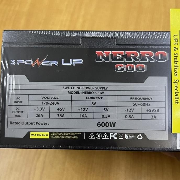 POWER UP 500W, PSU 500WATT, POWER SUPPLY KOMPUTER 500W STANDARD