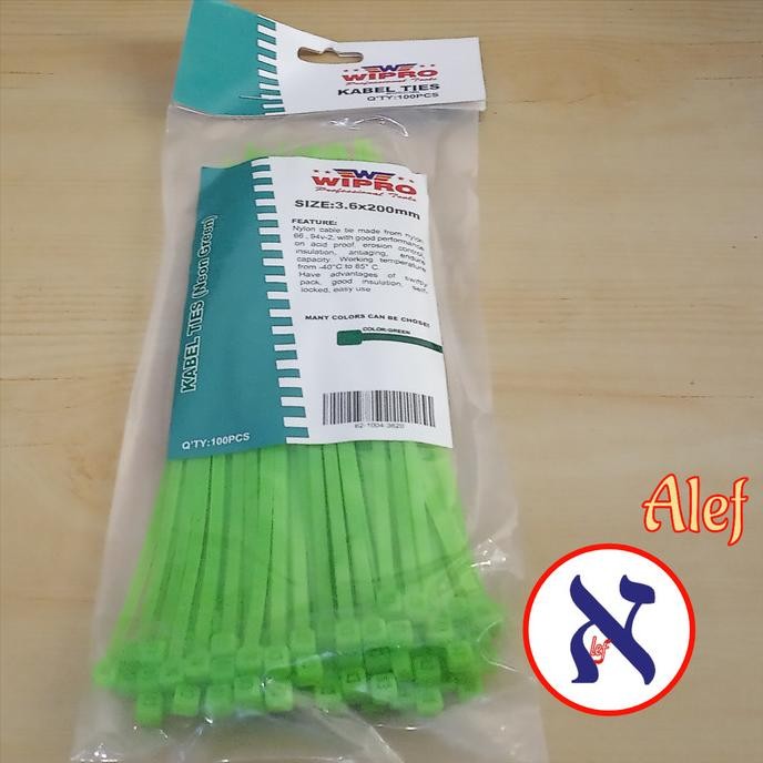 

Kabel Cable Tie Tis Ties Hijau 200 mm 20 cm green wipro