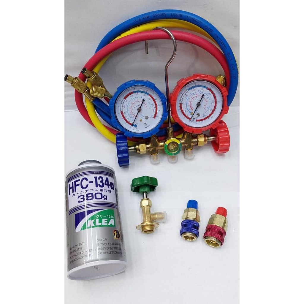 Paket Komplit Isi Ac Mobil R134A Double Manifold Original Dan Terpercaya