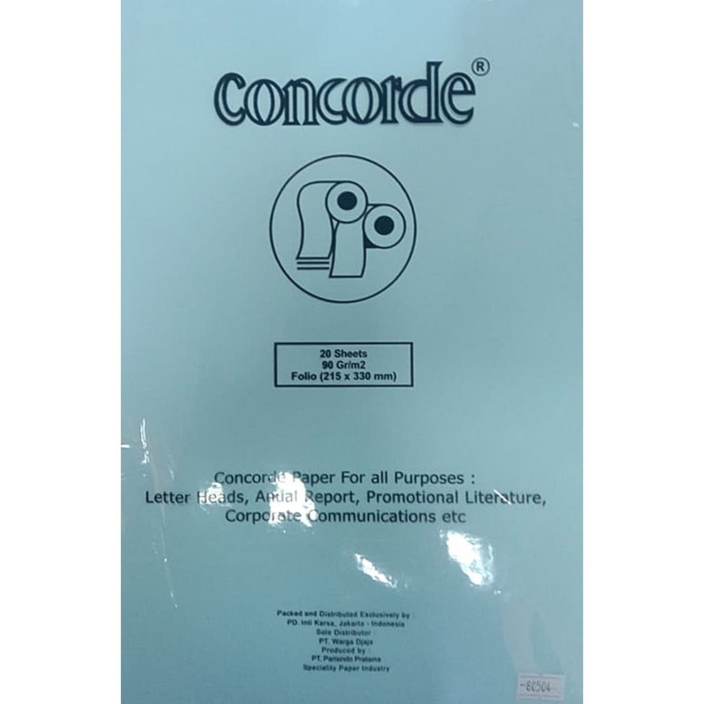 

Concorde Laid F4 90 Gsm Kertas Folio Warna Biru / Blue