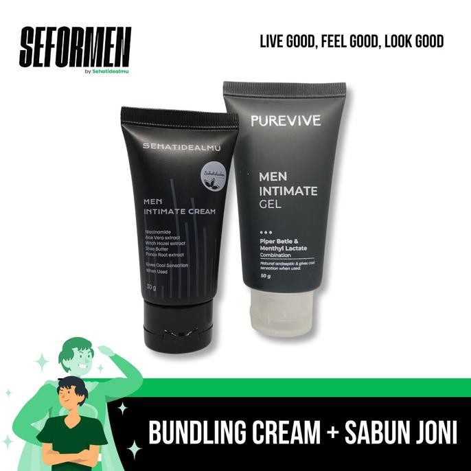 TERBARU - Purevive Men Gel X Sehatidealmu Men Cream 30 Gram