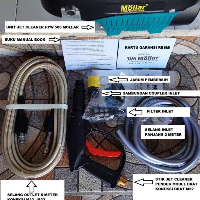 MOLLAR HPW 500 / HPW 550 Jet Cleaner 110 Bar Motor Induksi