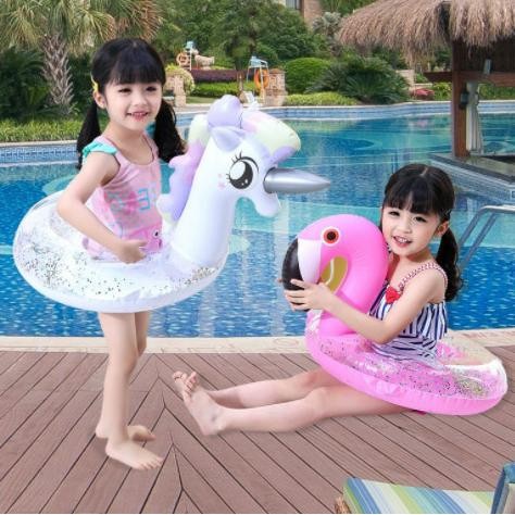 Pelampung Renang Anak 2 - 5 Tahun Sequins Glitter / Ban Renang Tiup