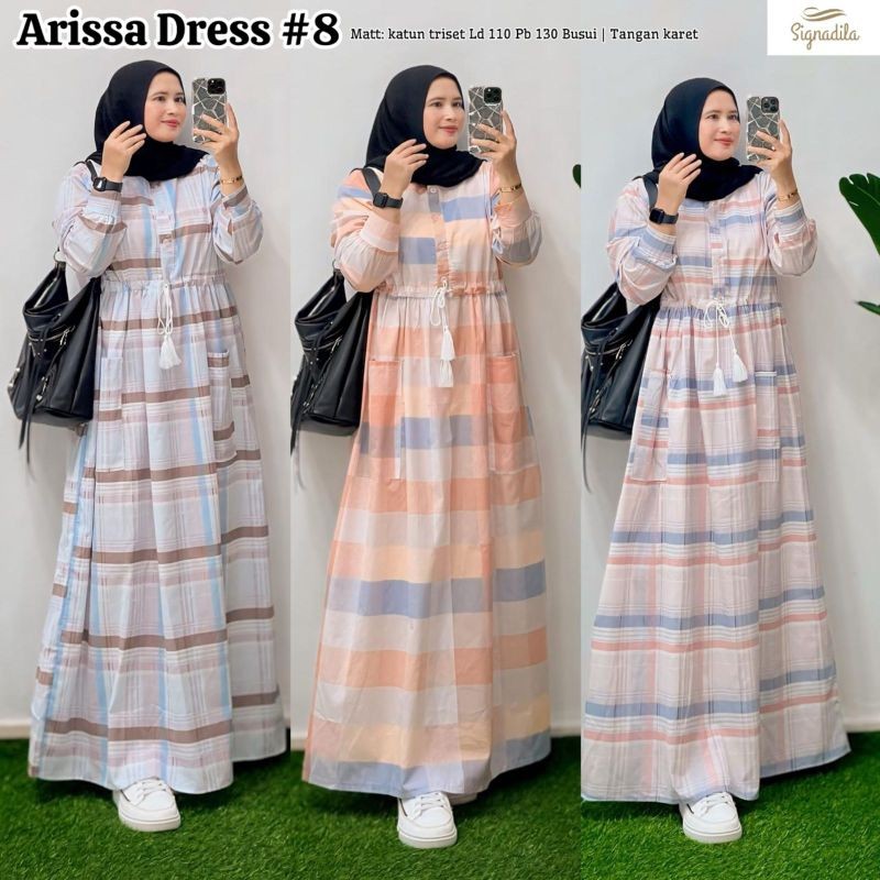 arissa1-15 + naya 1-8 + kamila + nawwa + asyira + sintia + flowrena gamis ready stok