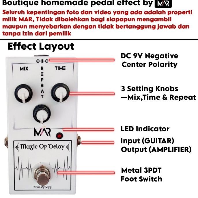Efek Gitar DELAY Guitar, Bass, Vocal, Vokal, Biola, Suling, Mic Murah IQB