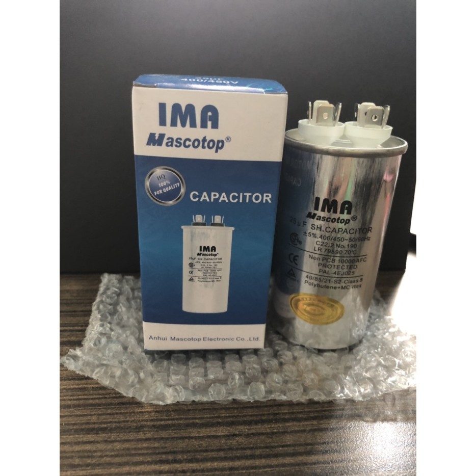KAPASITOR AC 25 MICRO UF "IMA MASCOTOP" BEST QUALITY