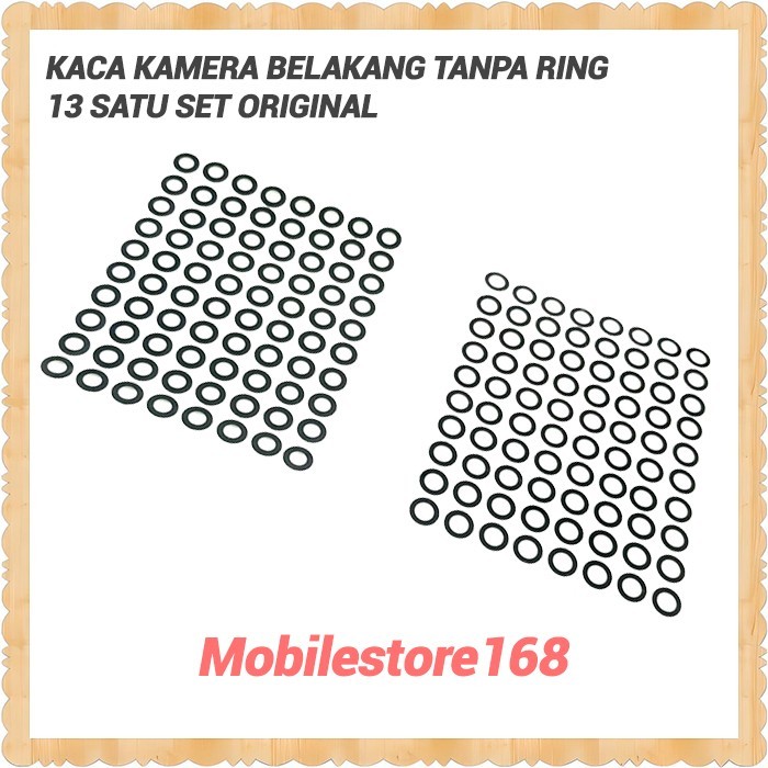 KACA KAMERA BELAKANG IPHONE 13 SATU SET TANPA RING
