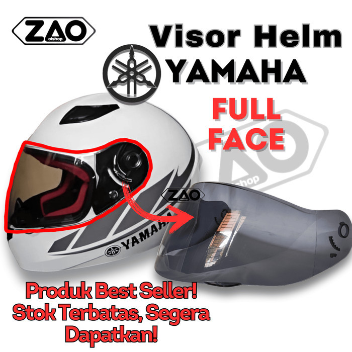 KACA HELM FLAT VISOR YAMAHA FULL FACE