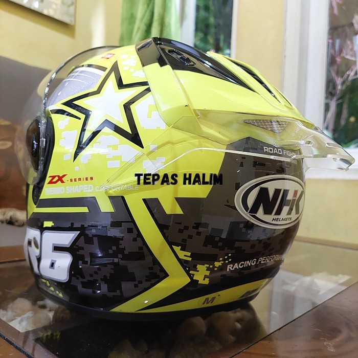 SPOILER HELM NHK R6 HITAM DAN CLEAR SPOILER HELM NHK R6