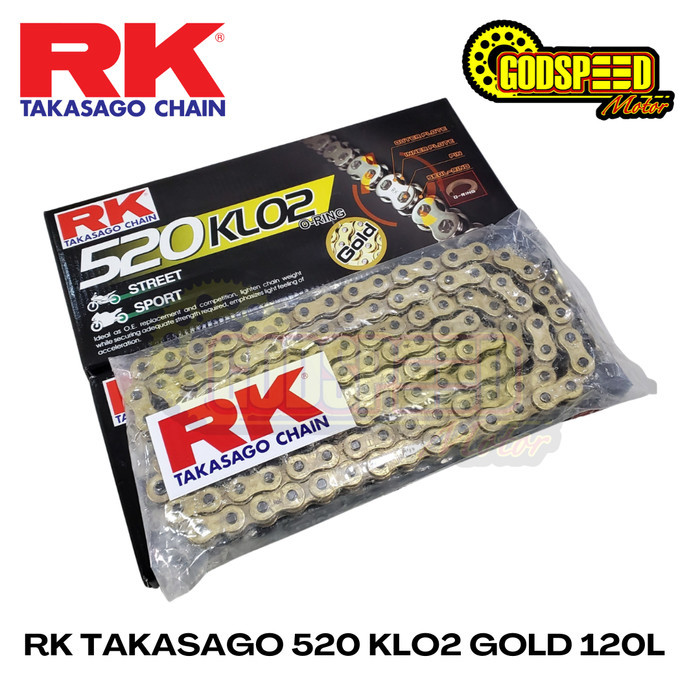 Rantai Rk Takasago Klo2 Oring Gold 520 120L Zx25 Cbr250Rr R25 Er6 Z800