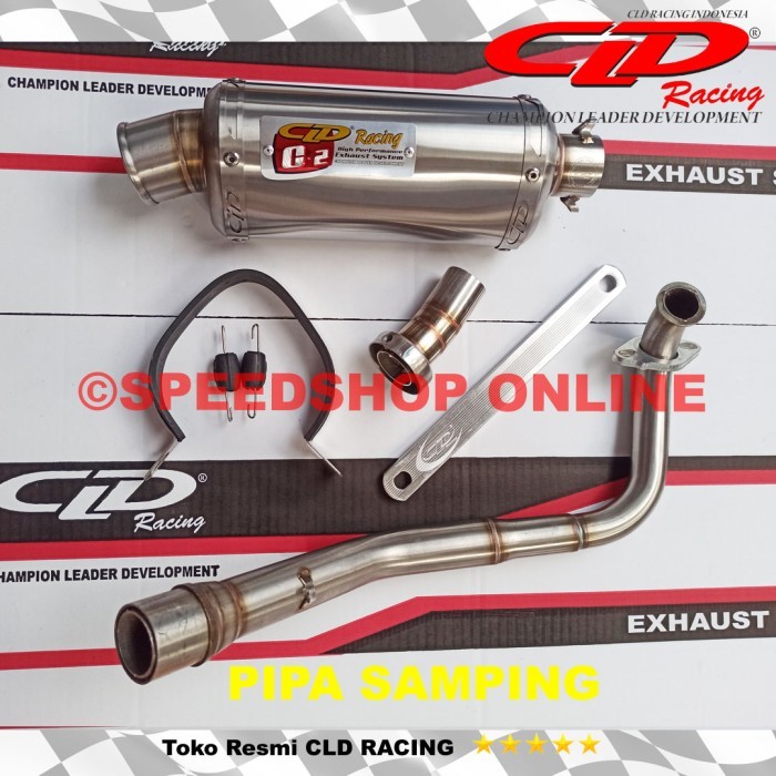 Knalpot Cld Honda Beat Spacy Scoopy Original Type C2 Oval Doff