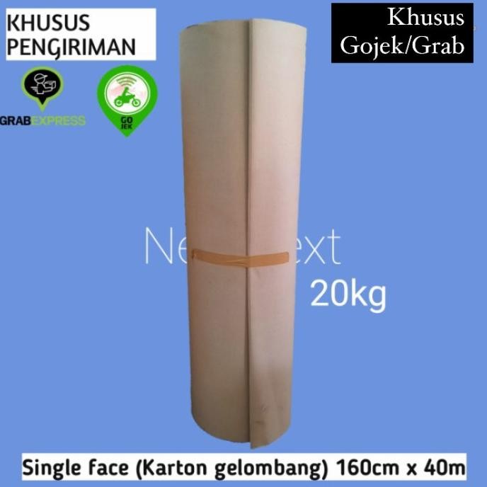 

NEW Single Face / Karton Rollan ukuran 160 CM x 37 MTR (20KG)