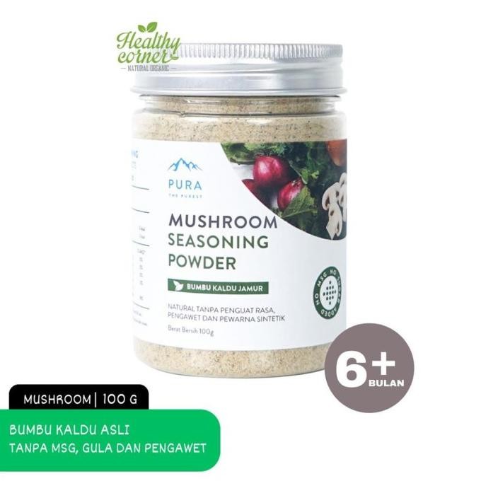 

Ready PURA Seasoning Kaldu Jamur Asli Non MSG Kaldu MPASI Mushroom 100g