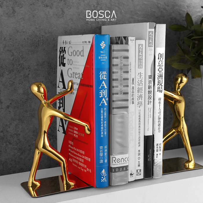 

Andra - Book Standing Decorative Creative Table Shelves / Pembatas Buku Gold