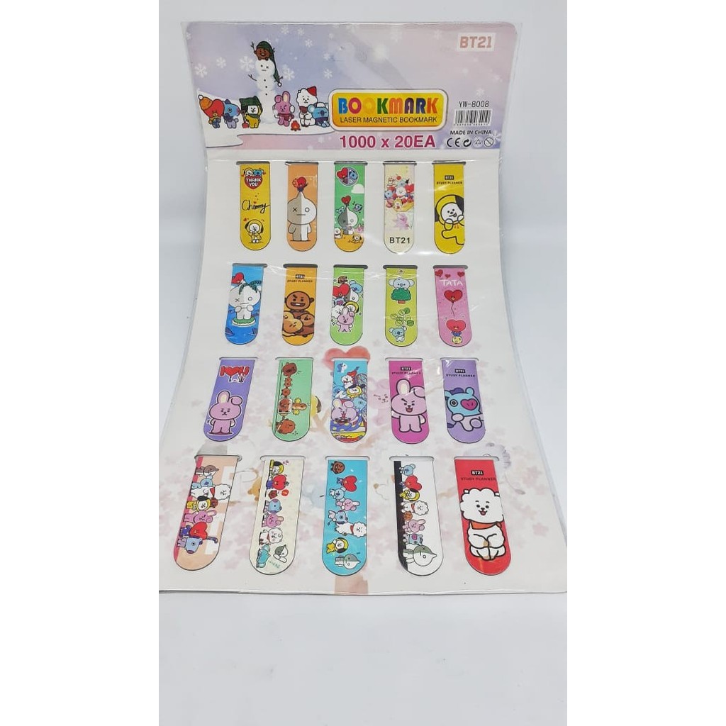 

Andra - Promo Pembatas Buku Magnet Karakter 20 Pcs Campur /Random