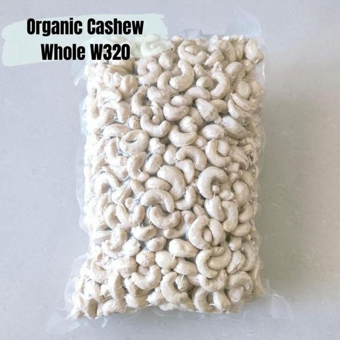 

Ready Organic Raw Cashew 500g Whole / Kacang Mente Mede Mete Organik