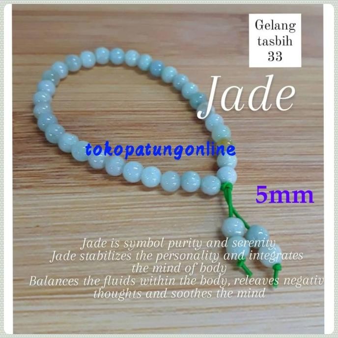 

Ready Gelang Batu Tasbih 33 Butir Natural Jadeite Jade