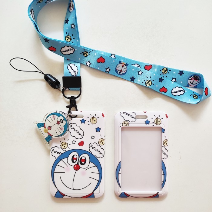 

Andra - Id Card Holder Name Tag Lanyard / Kalung Wadah Kartu Doraemon Lucu