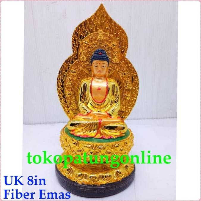 

Ready Patung Buddha Sakyamuni Aura FIber Emas 08