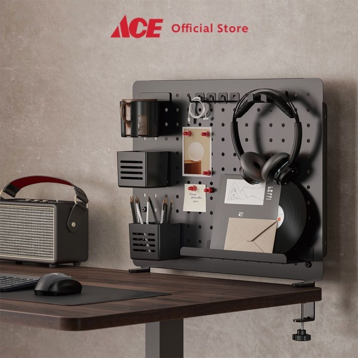 

Andra - Stora Papan Pegboard Berlubang Organizer Meja 52X57 Cm Set Pegboard Decorative Wall Desk