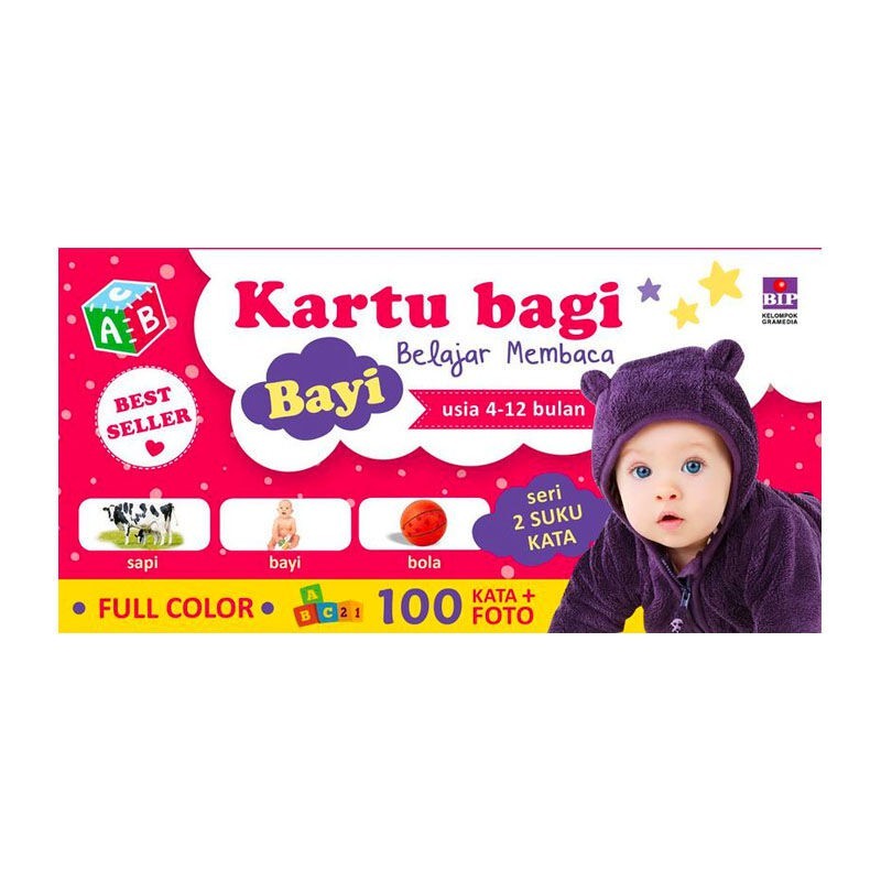 Kartu Bayi Belajar Membaca Usia 412 Bulan