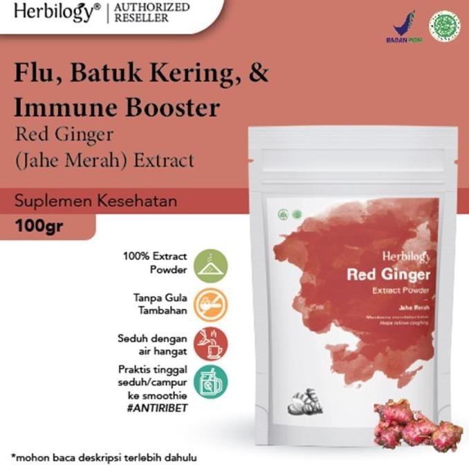 

Ready Herbilogy - Red Ginger Extract Powder ( Jahe Merah Bubuk ) 100 gr