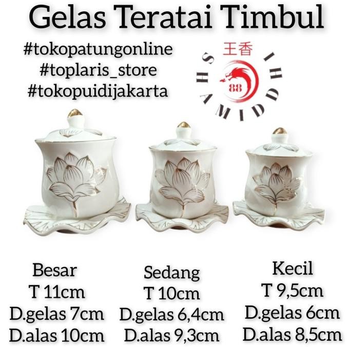 

Ready Gelas Sembahyang Teratai Putih New Besar