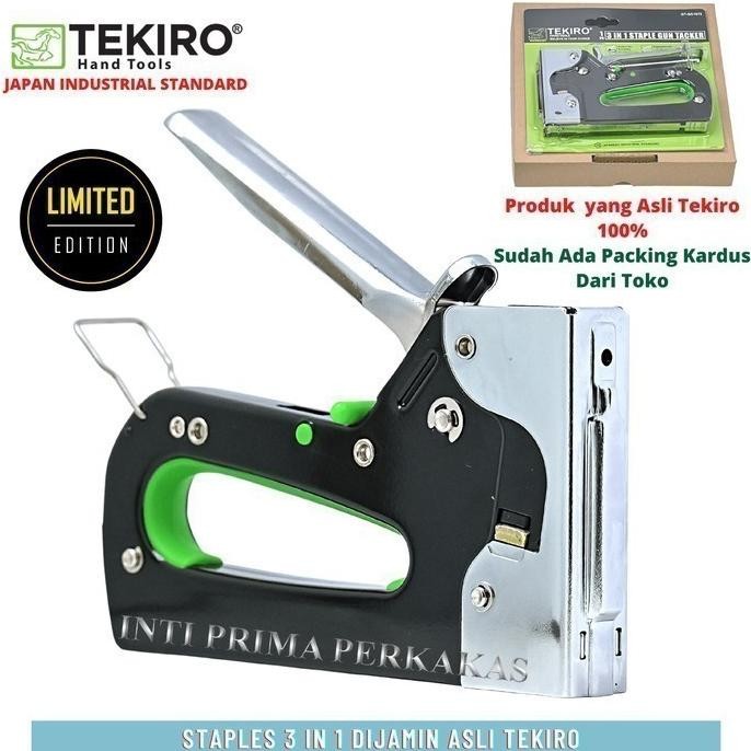 

TEKIRO STAPLES TEMBAK 6 - 14 MM STAPLE GUN TACKER 3 IN 1 STEPLES ORIGINAL DAN TERPERCAYA